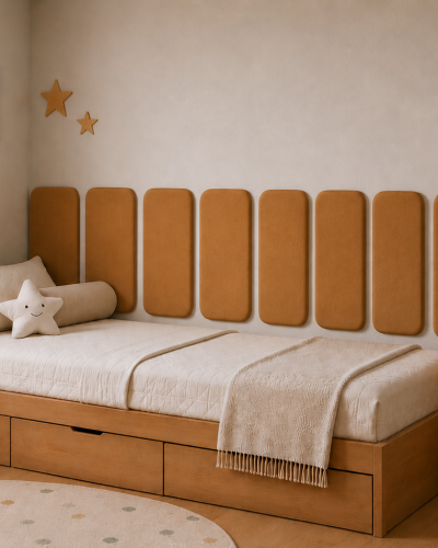 Panou tapițat Cvadrat, auriu, Simply Wall Panels
