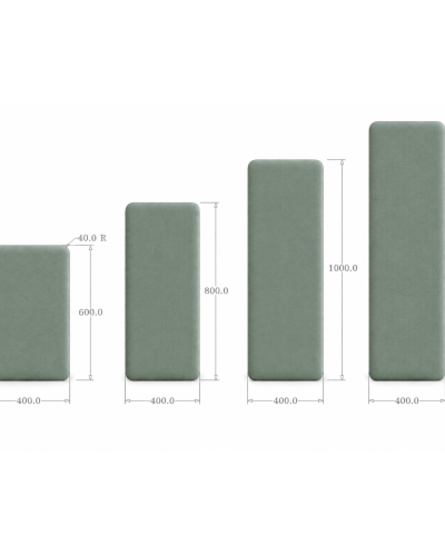 Panou tapițat Cvadrat, verde deschis, Simply Wall Panels