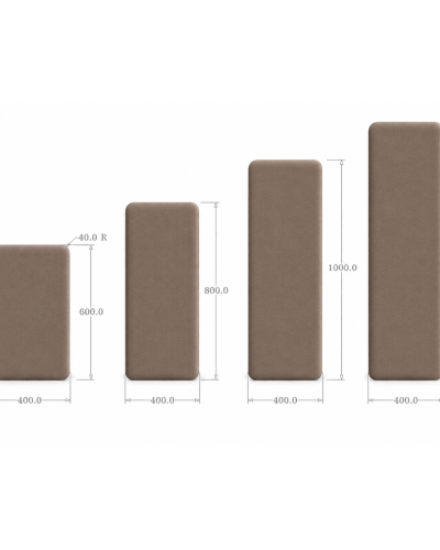 Panou tapițat Cvadrat, gri deschis, Simply Wall Panels