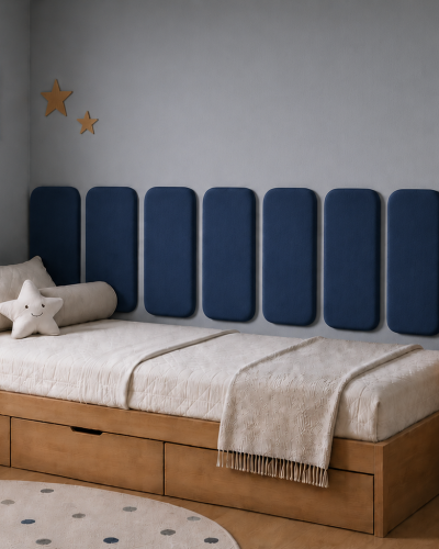 Panou tapițat Cvadrat, bleumarin, Simply Wall Panels