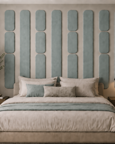 Panou tapițat Cvadrat, turcoaz, Simply Wall Panels