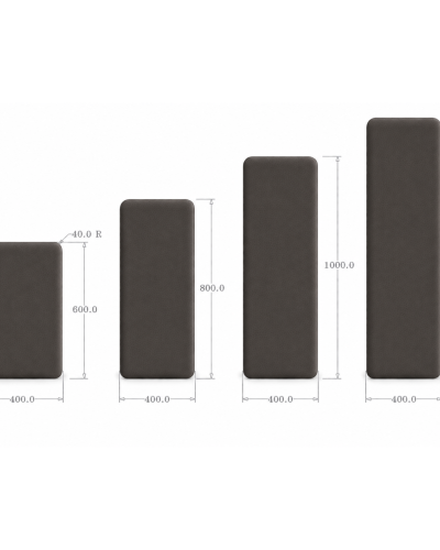 Panou tapițat Cvadrat, gri grafit, Simply Wall Panels