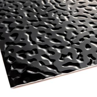 Panou decorativ metalizat negru Panou decorativ metalizat negru cu riflaje