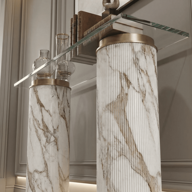 Panou decorativ flexibil cu aspect de marmură Breccia