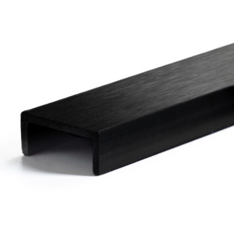 Profil de capăt negru pentru panouri decorative