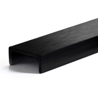 Profil de capăt negru pentru panouri decorative