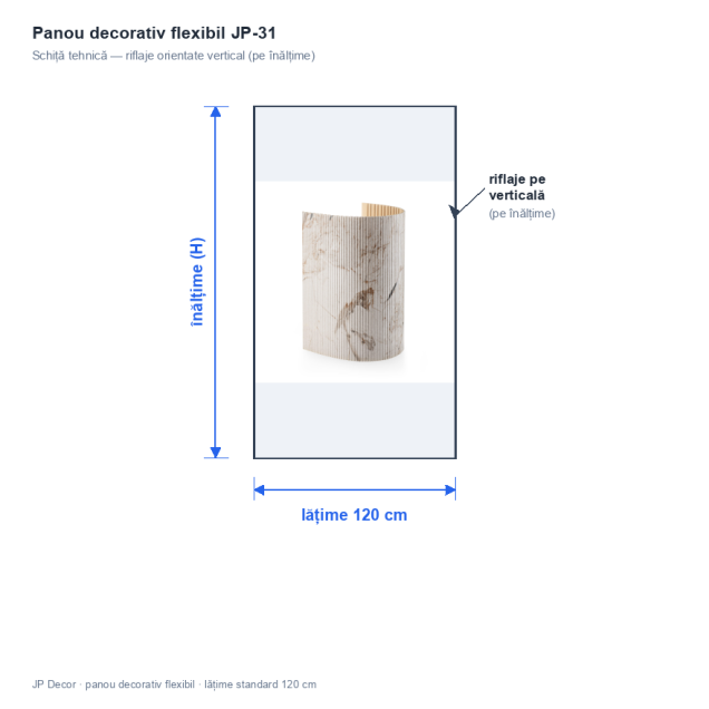 Panou decorativ flexibil cu aspect de marmură Breccia
