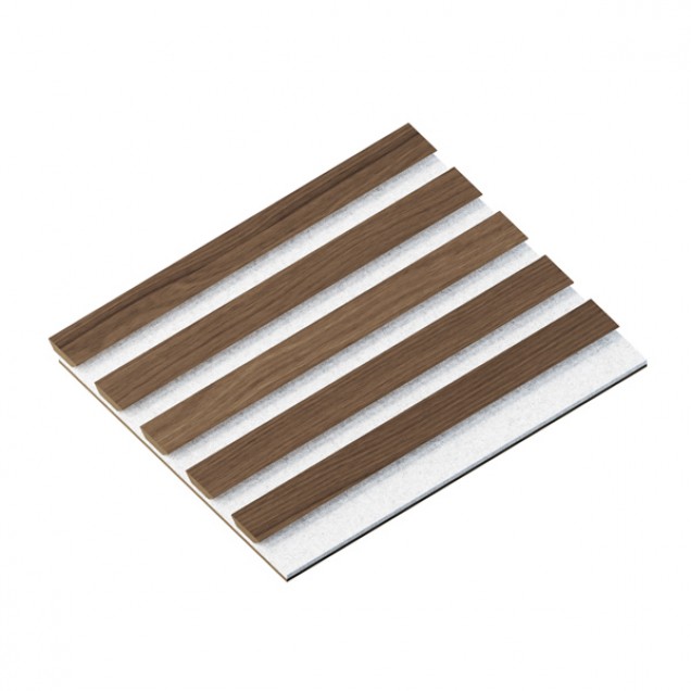 Panouri decorative riflate (riflaje) Kalithea KLT-acoustic-wallnut, material: HDF, MDF, Fetru