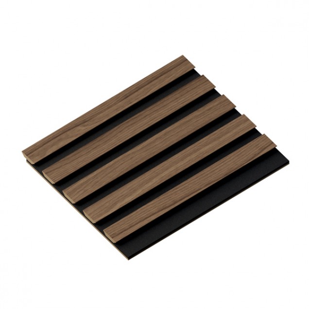 Panouri decorative riflate (riflaje) Kalithea KLT-acoustic-wallnut, material: HDF, MDF, Fetru