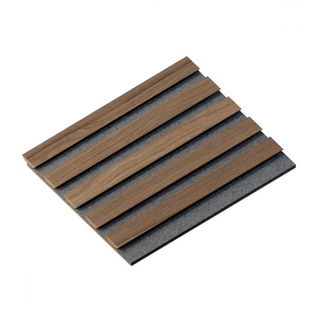Panouri decorative riflate (riflaje) Kalithea KLT-acoustic-wallnut, material: HDF, MDF, Fetru