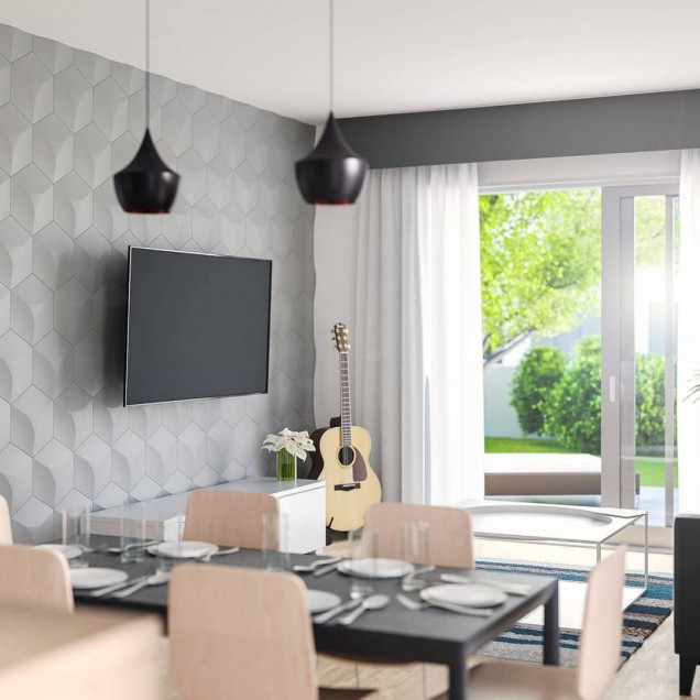Panouri decorative 3D Kalithea KLT-Cubic, material: Polyuretan