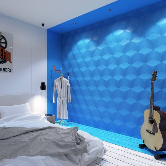Panouri decorative 3D Kalithea KLT-Cubic, material: Polyuretan
