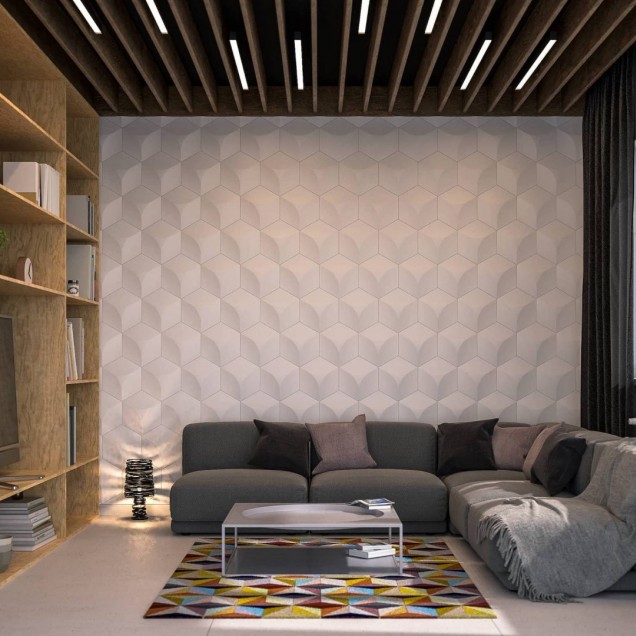 Panouri decorative 3D Kalithea KLT-Cubic, material: Polyuretan