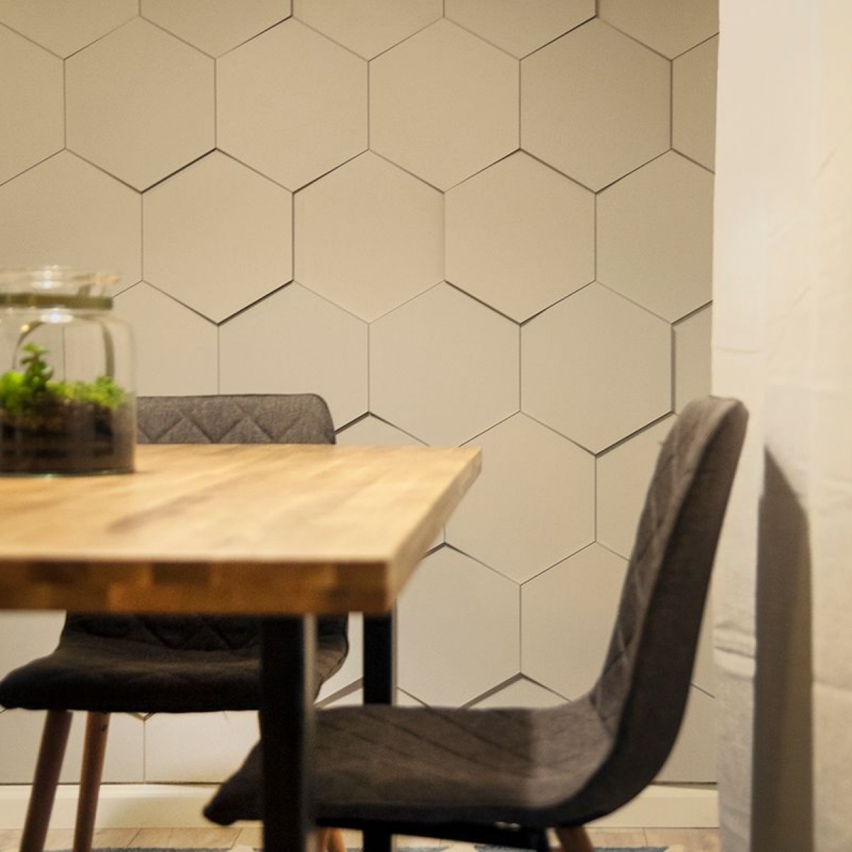 Panouri decorative 3D Kalithea KLT-Hexagon-S, material: Polyuretan