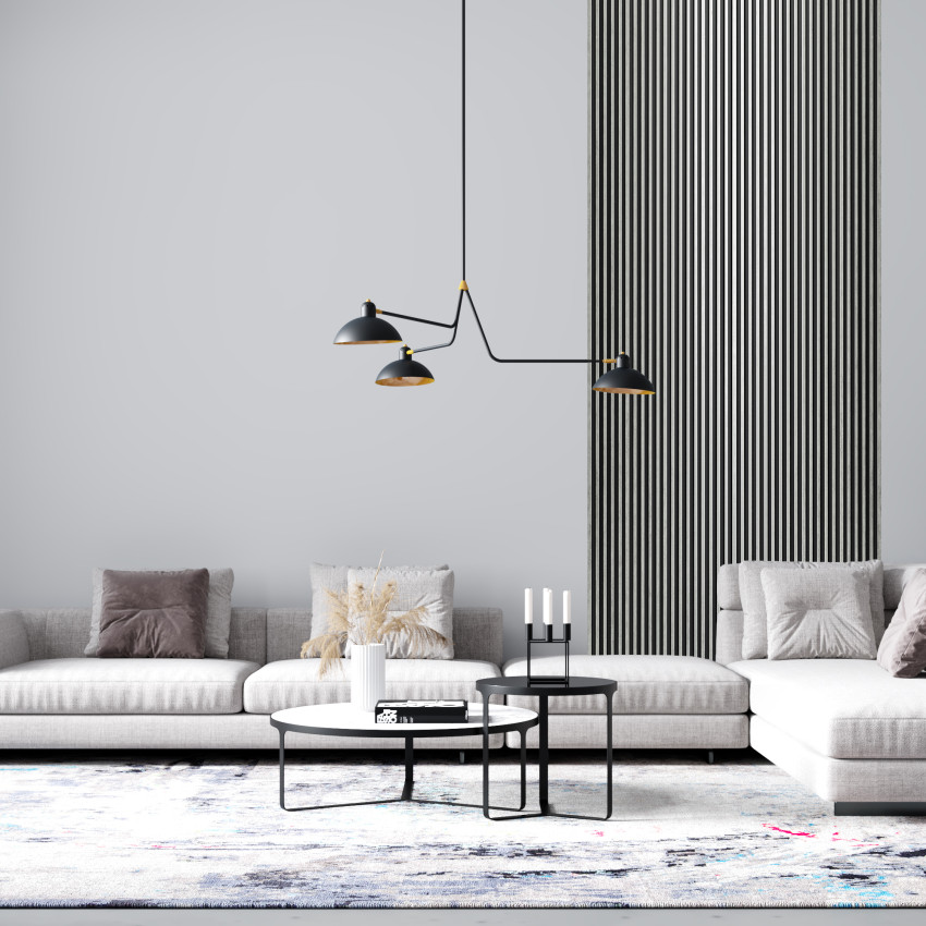 Profil decorativ riflaj 3D argintiu