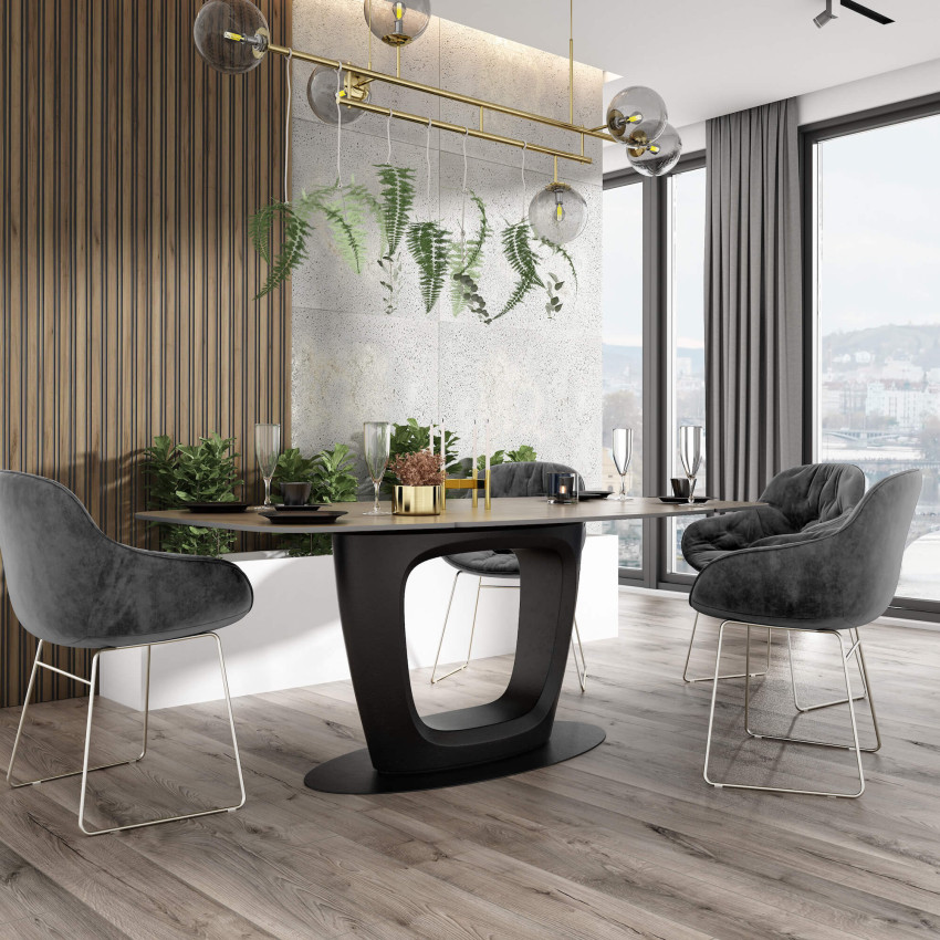 Profil stânga pentru riflaj decorativ 3D Milo, nuc
