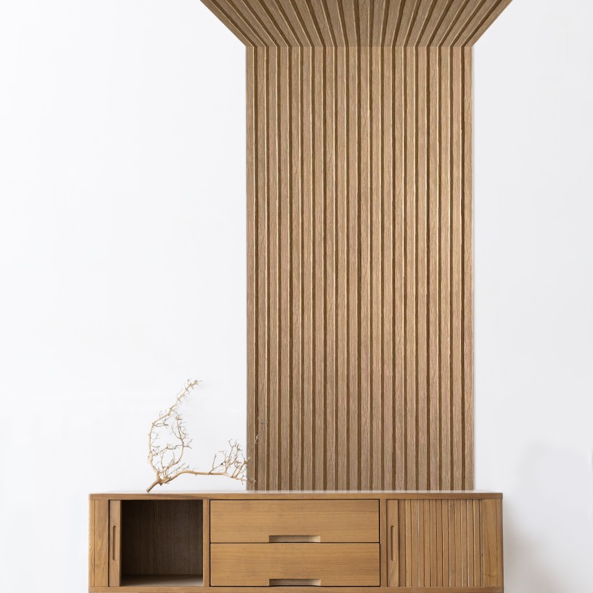 Profil stânga pentru panou riflat 3D Oak Gold II, 270x4.2cm.