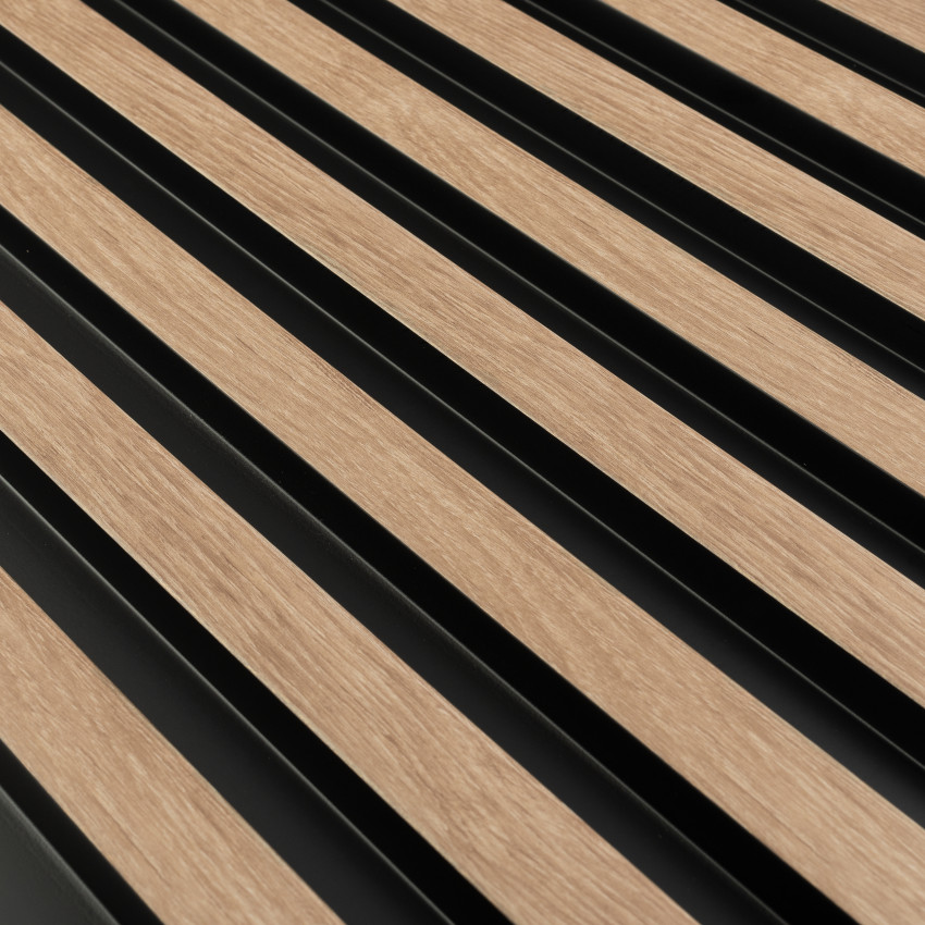 Profil dreapta pentru panou riflat 3D, cu o textură asemănătoare lemnului, în culoarea Oak Gold, 270x3.1cm.