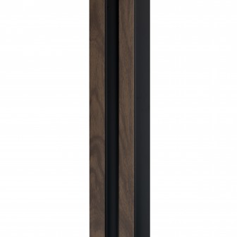 Profil stânga pentru panou riflat 3D Vasco, Walnut, 270x6.2cm, Lamelio