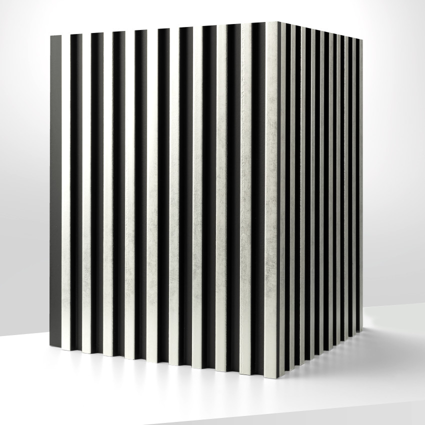 Profil decorativ riflaj 3D argintiu