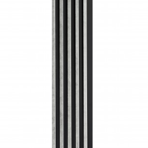 Profil stânga pentru panou riflat 3D Asti, Silver, 270x5.2cm, Lamelio
