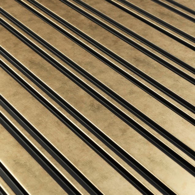 Panou riflat 3D Auriu, design modern și sofisticat pentru decorarea pereților.