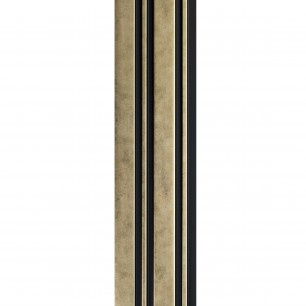 Profil stânga pentru panou riflat 3D Milo, Auriu, 270x4.2cm, Lamelio