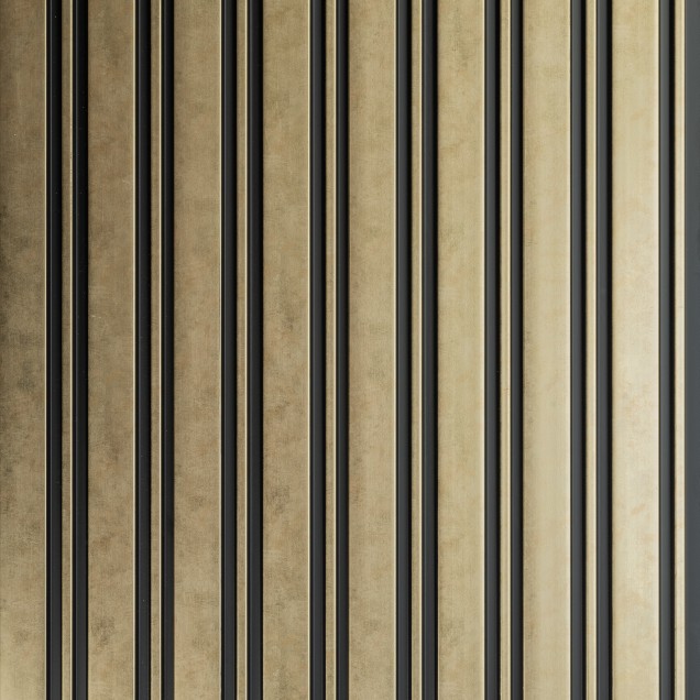 Panou riflat 3D Auriu, design modern și sofisticat pentru decorarea pereților.