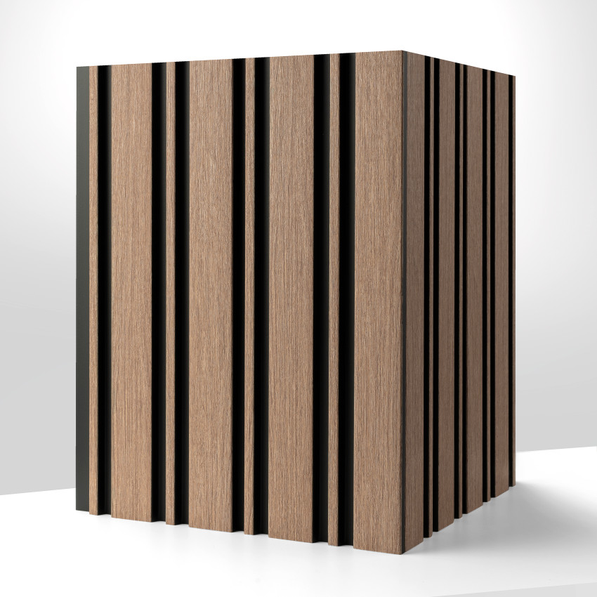 Panou riflaj 3D Milo, Oak Sonoma, 270x11.6cm, Lamelio | XTDeco.ro