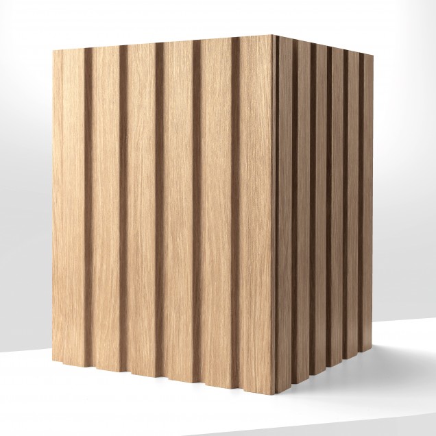 Panou Riflaj 3D Stejar Auriu | XTDeco.ro