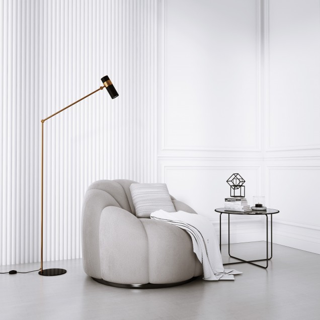 Tapet 3D cu aspect riflat, alb, cu design modern minimalist, ideal pentru decorarea unui birou