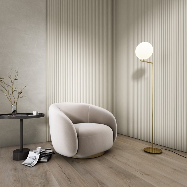 Panou decorativ riflat 3D alb, dimensiuni 270x12 cm