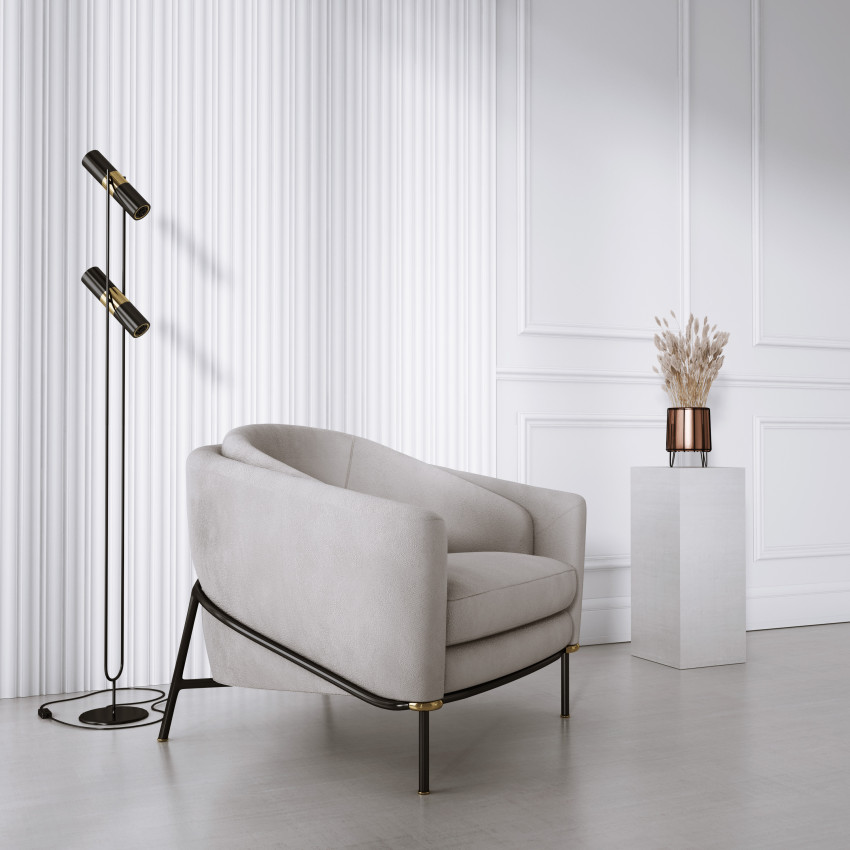 Panou riflat 3D Versal, Alb, 270x11.5 cm - design modern, textură subtilă, efect 3D.
