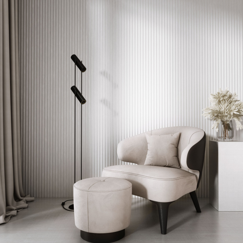 Profil dreapta riflaj decorativ 3D gri