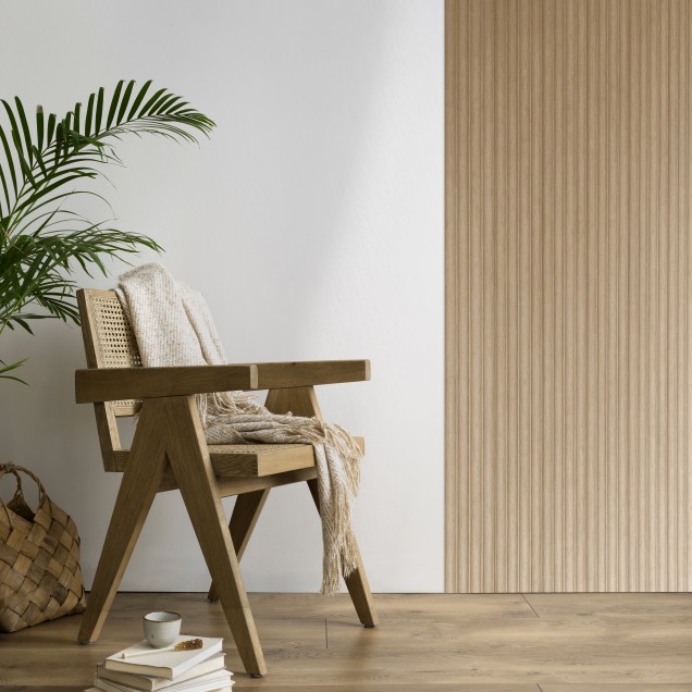 Panou Riflaj 3D Stejar Natural | XTDeco.ro