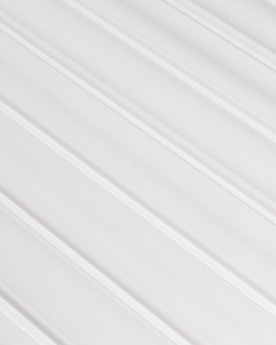 Panou riflat 3D Versal, Alb, 270x11.5 cm - design modern, textură subtilă, efect 3D.