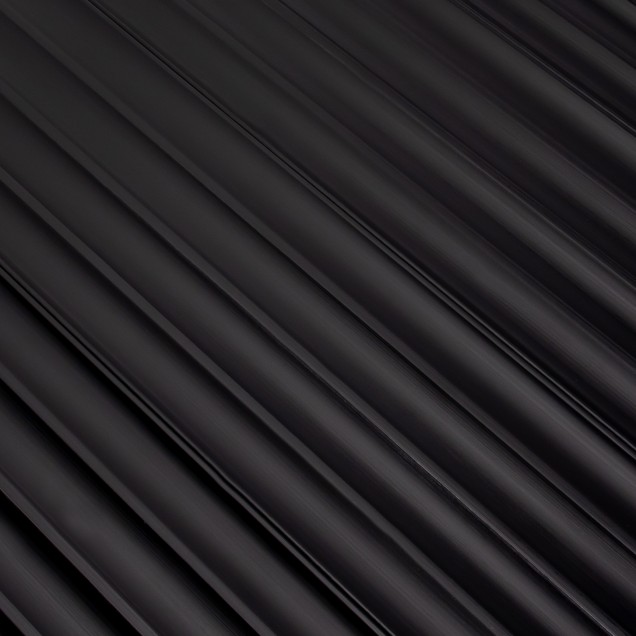 Panou decorativ riflat 3D negru într-un living modern