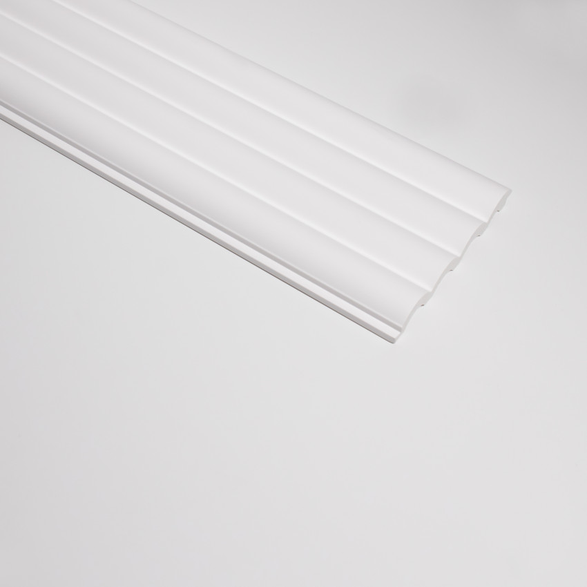 Profil decorativ dreapta, alb, pentru riflaje 3D