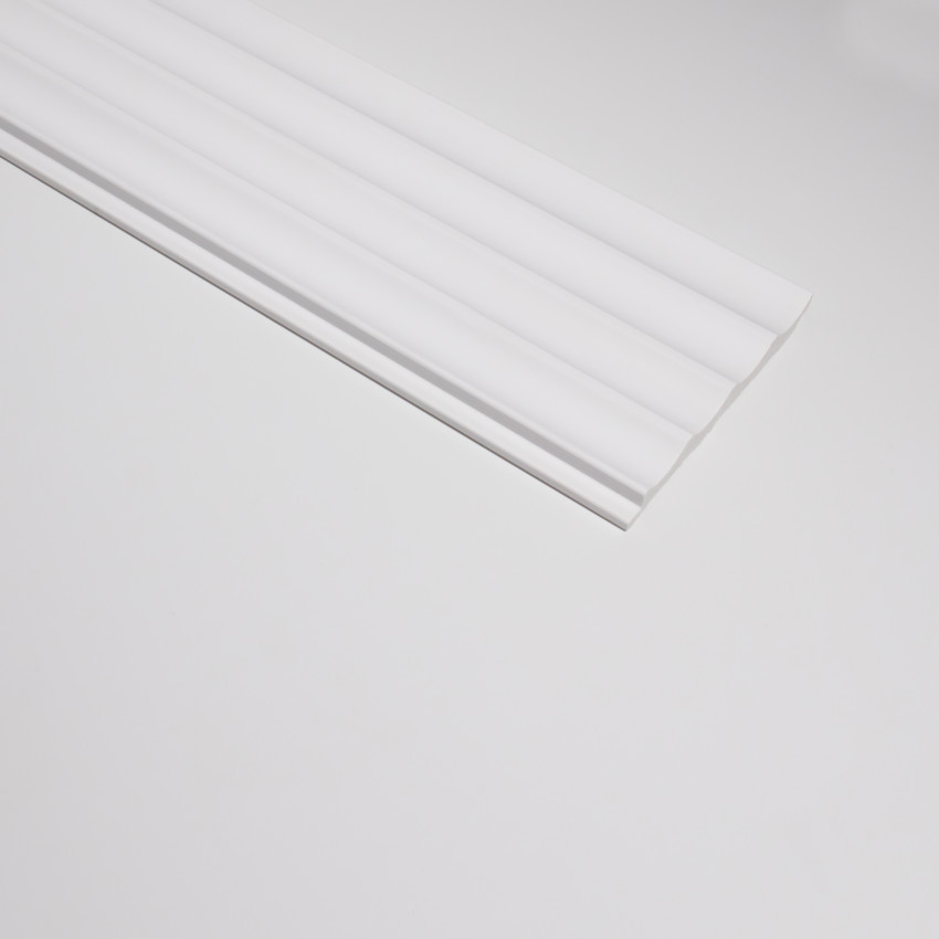 Profil stânga pentru panou riflat 3D Onda, alb, 270x3.8cm.