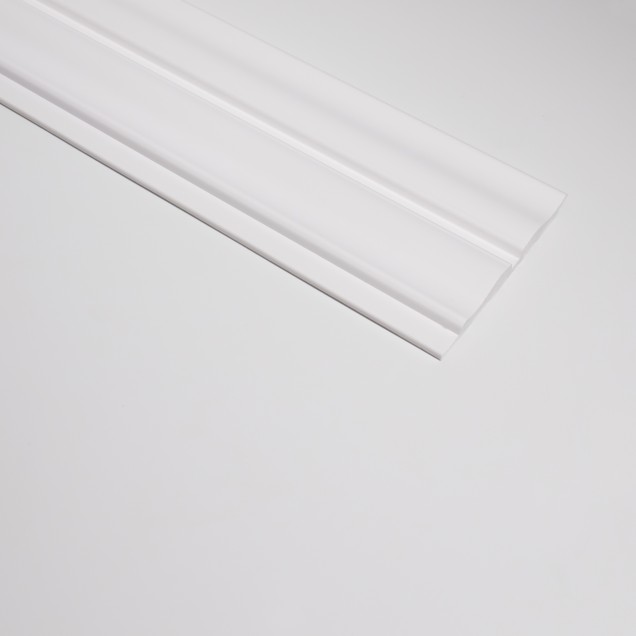 Panou riflat 3D Versal, Alb, 270x11.5 cm - design modern, textură subtilă, efect 3D.