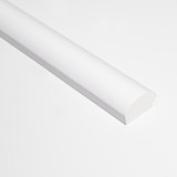 Profil dreapta pentru riflaj decorativ 3D Luna, Alb, 270x2.5cm, Lamelio