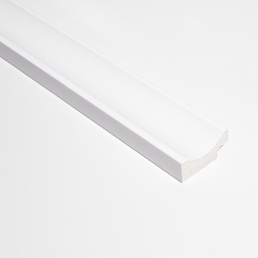 Profil dreapta pentru panou riflat 3D Onda, Alb, 270x3.2cm