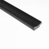 Profil dreapta pentru riflaj decorativ 3D Onda, Negru, 270x3.2cm, Lamelio