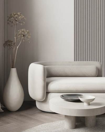 Panou decorativ riflat gri Stone Grey