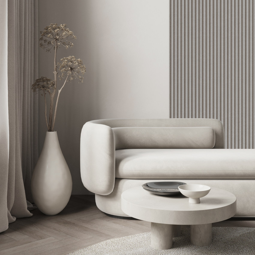 Panou decorativ riflat gri Stone Grey