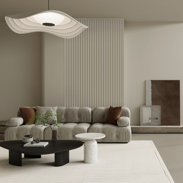 Profil dreapta riflat Moonlight Grey integrat intr-un design interior modern