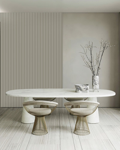 Panou decorativ riflat Desert Beige, ideal pentru design interior modern