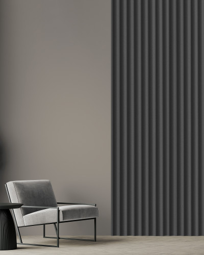 Panou decorativ riflat gri închis