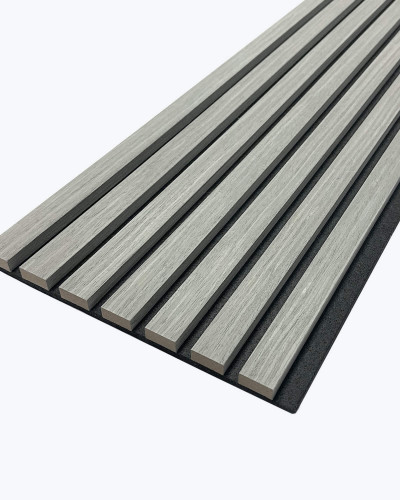 Profil dreapta pentru riflaj decorativ MDF, Grey, fonoabsorbant, 270x2.7cm, Lamelio