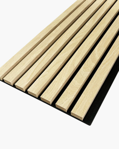 Profil dreapta pentru riflaj decorativ MDF, Light Oak, fonoabsorbant, 270x2.7cm, Lamelio